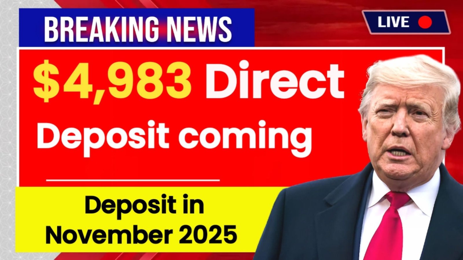 $4,983 Direct Deposit in November 2025: Eligibility, Payment Dates & How to Claim Yours