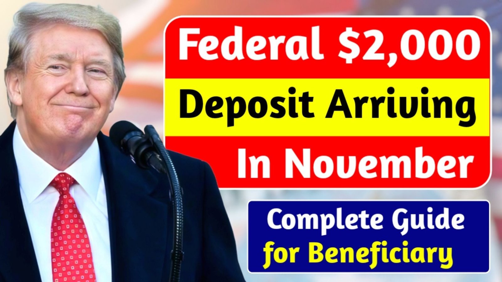 Federal $2,000 Deposit Arriving November 2025: Complete Guide For Beneficiaries